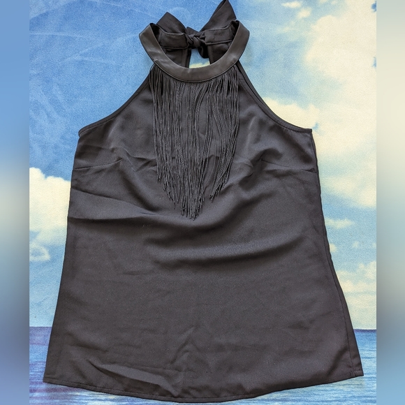 H&M dark blue tassel tank - Picture 2 of 8